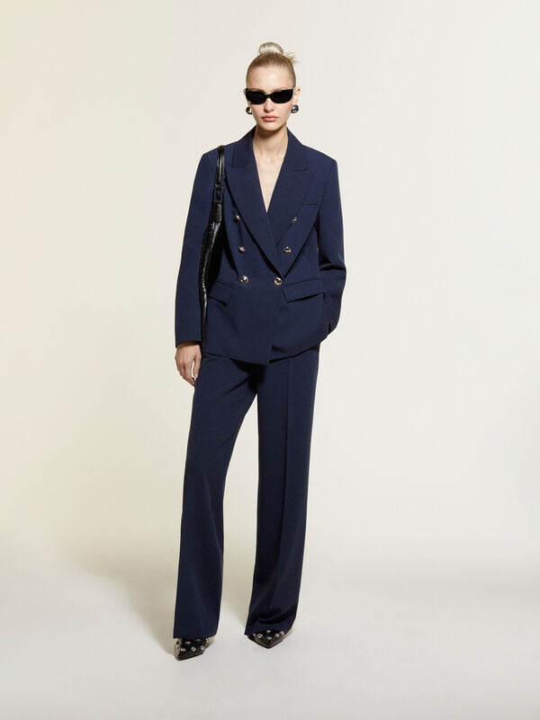 Blazer blu scuro con bottoni gold Blazer blu scuro con bottoni gold - blazer da donna | Sisley