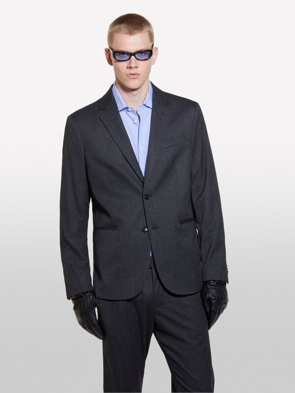 Blazer nero tinto filo - blazer da uomo | Sisley