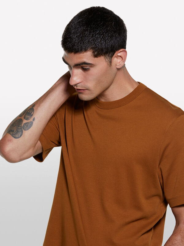 T-shirt regular fit terracotta - t-shirt a manica corta da uomo | Sisley