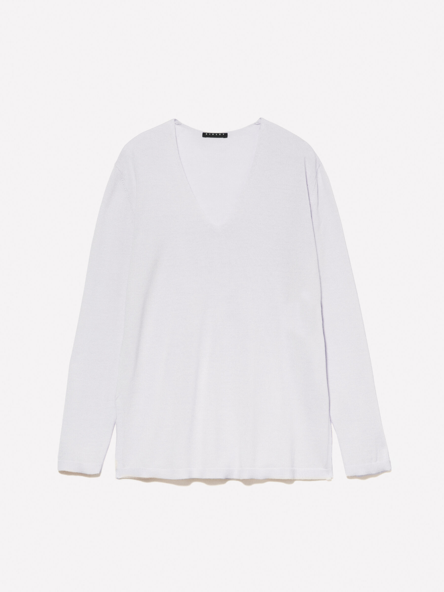 MAGLIA SCOLLO V M/L Donna image number null