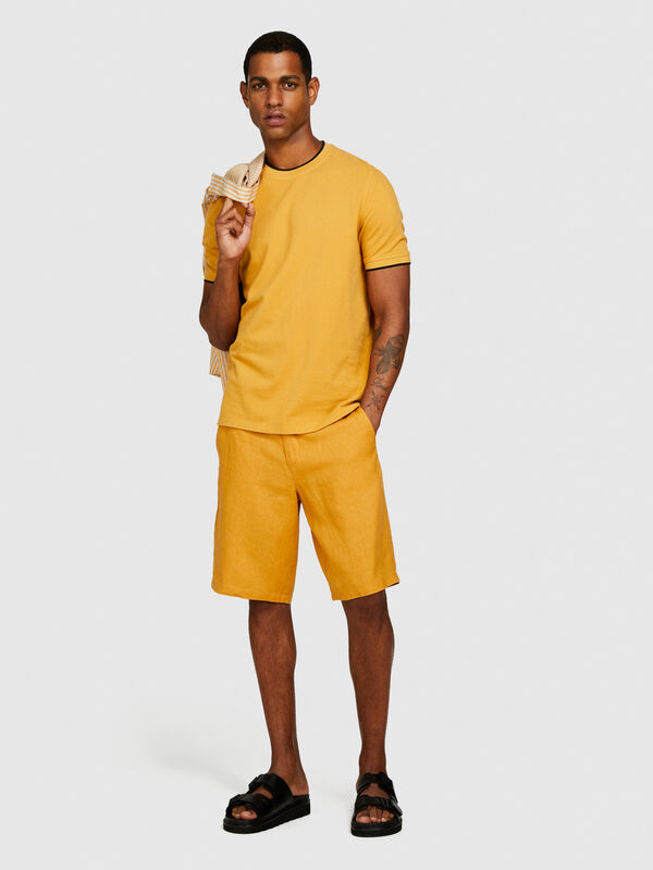 Bermuda 100% lino - pantaloni shorts da uomo | Sisley