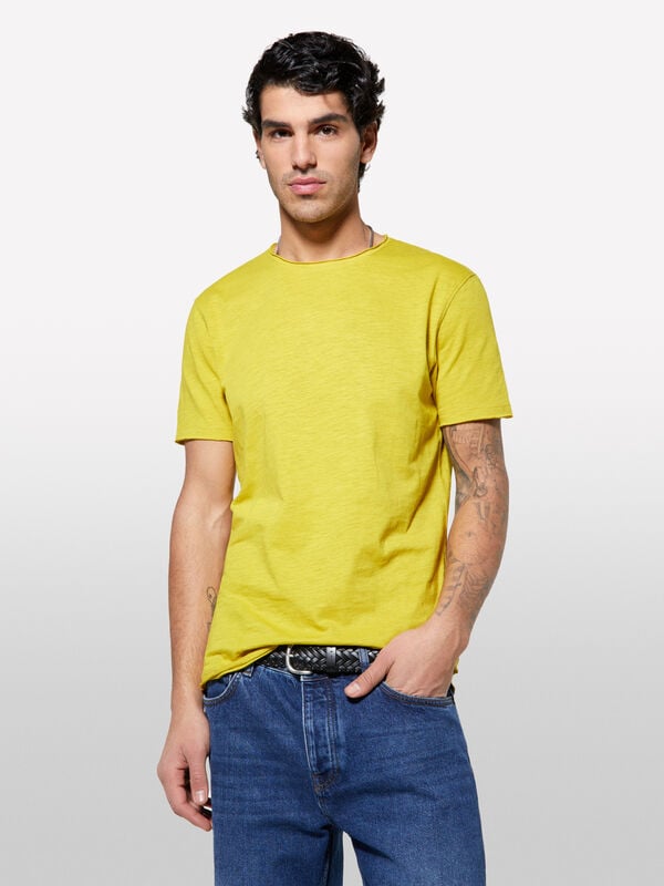T-shirt a maniche corte slim fit lime - t-shirt a manica corta da uomo | Sisley