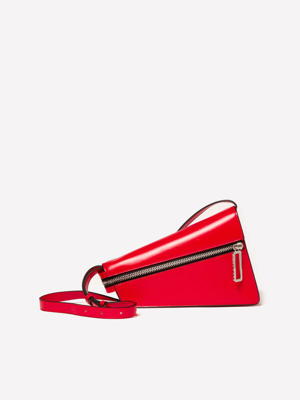 Borsa asimmetrica rossa con tracolla - borse a tracolla e a spalla da donna | Sisley