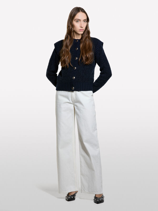 Giacca in maglia effetto teddy - cardigan da donna | Sisley