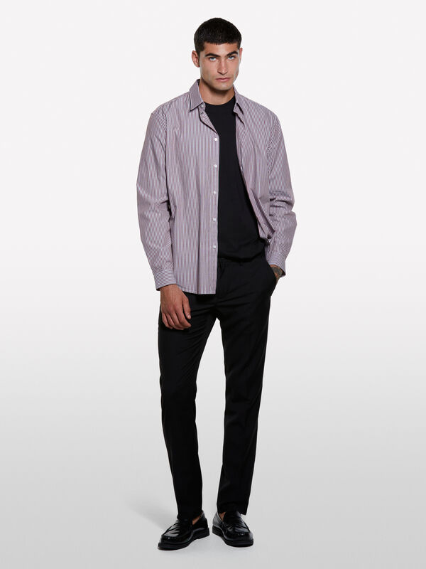 Pantaloni sartoriali neri - pantaloni slim da uomo | Sisley