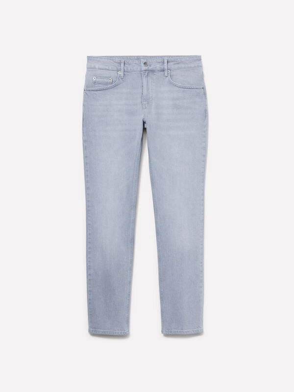 Jeans Boston slim fit lavaggio grigio chiaro - jeans slim fit da uomo | Sisley
