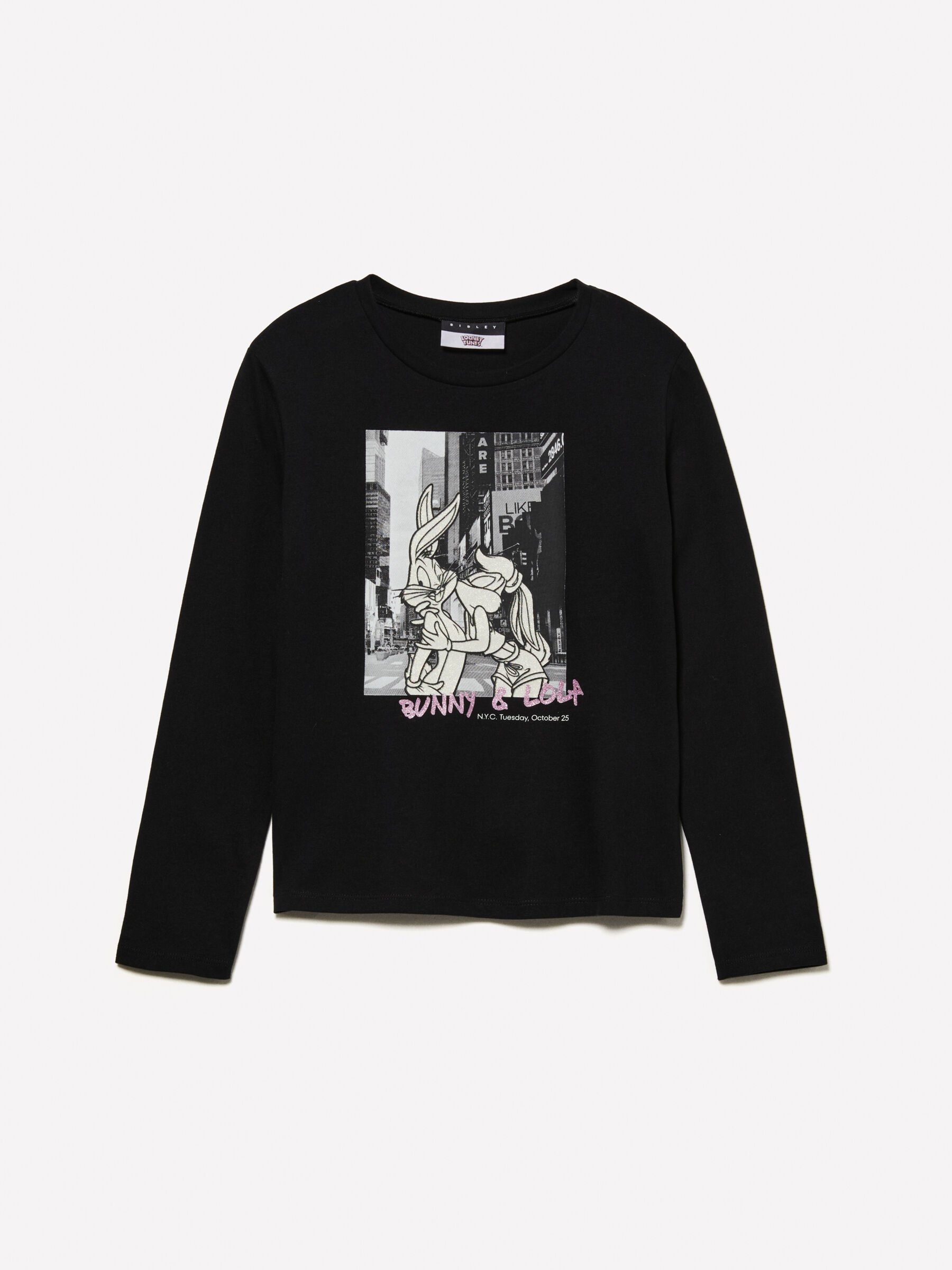 T shirt manica lunga sisley hotsell