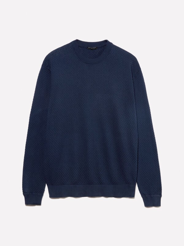 Maglia girocollo blu scuro Maglia girocollo blu scuro - maglie girocollo da uomo | Sisley