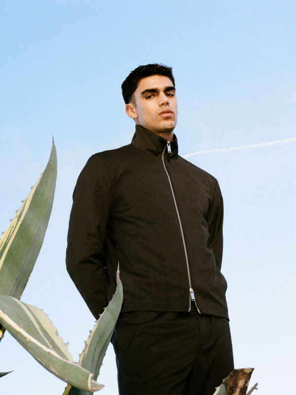 Giacca marrone con zip - giacche e giubbotti da uomo | Sisley