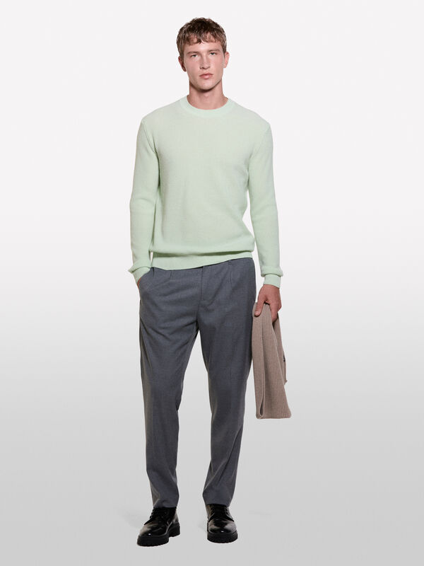 Maglia girocollo verde chiaro - maglie girocollo da uomo | Sisley