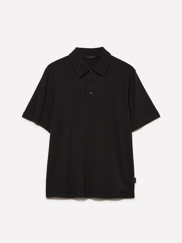 Polo slim fit nera - polo da uomo | Sisley