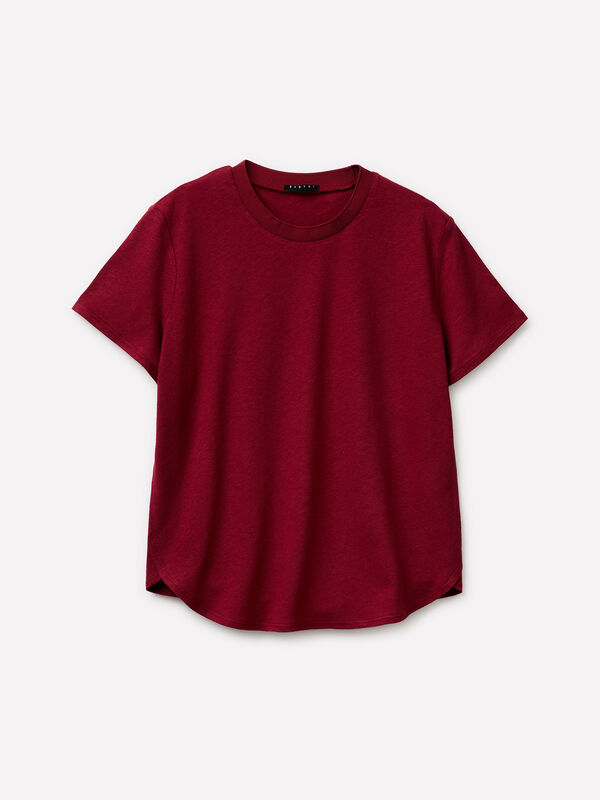 T-shirt in misto lino - t-shirt a manica corta da donna | Sisley
