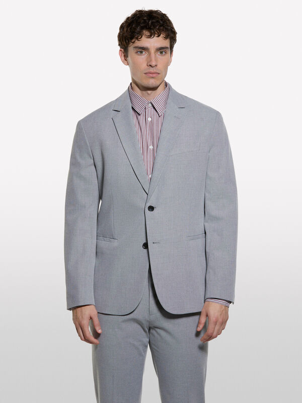 Blazer grigio chiaro texturizzato - blazer da uomo | Sisley