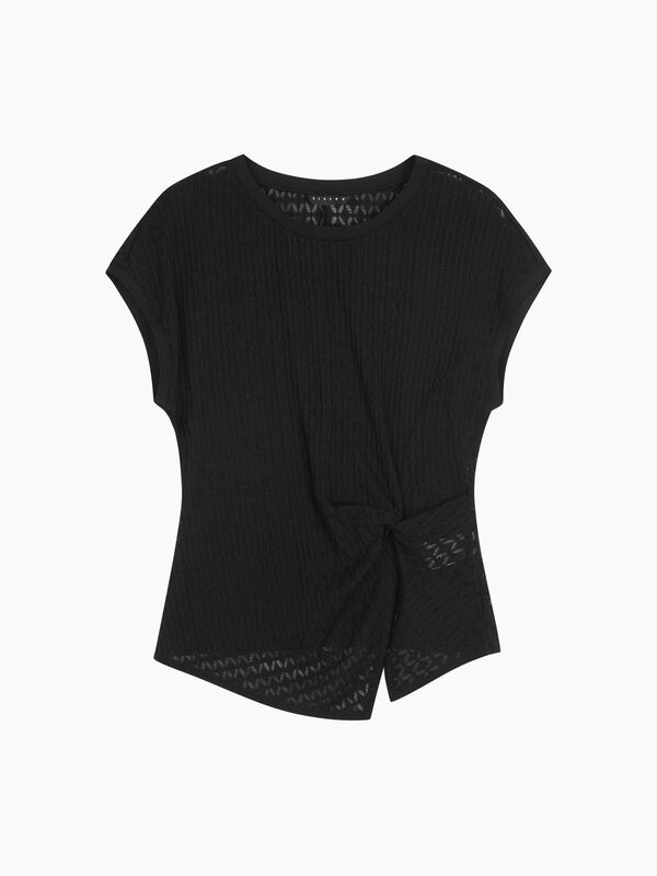 Maglia nera con annodo - sisley k maglie girocollo | Sisley K