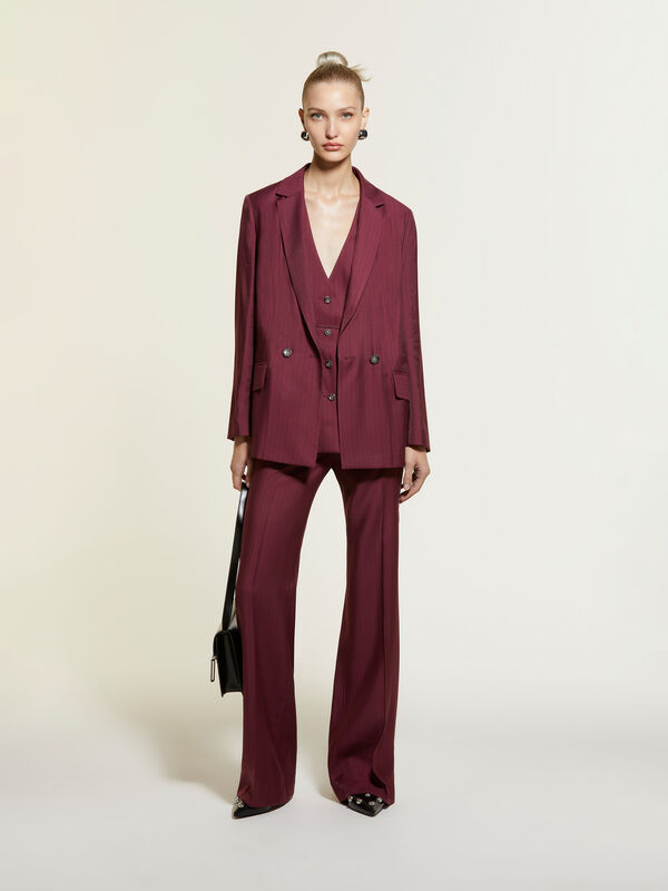 Blazer rosa blush a righe - blazer da donna | Sisley