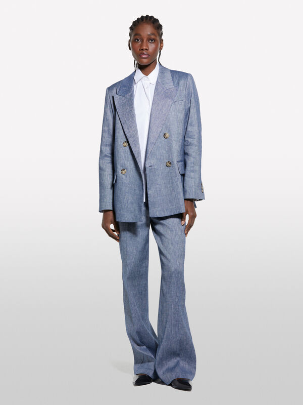 Pantaloni palazzo effetto denim - pantaloni palazzo da donna | Sisley