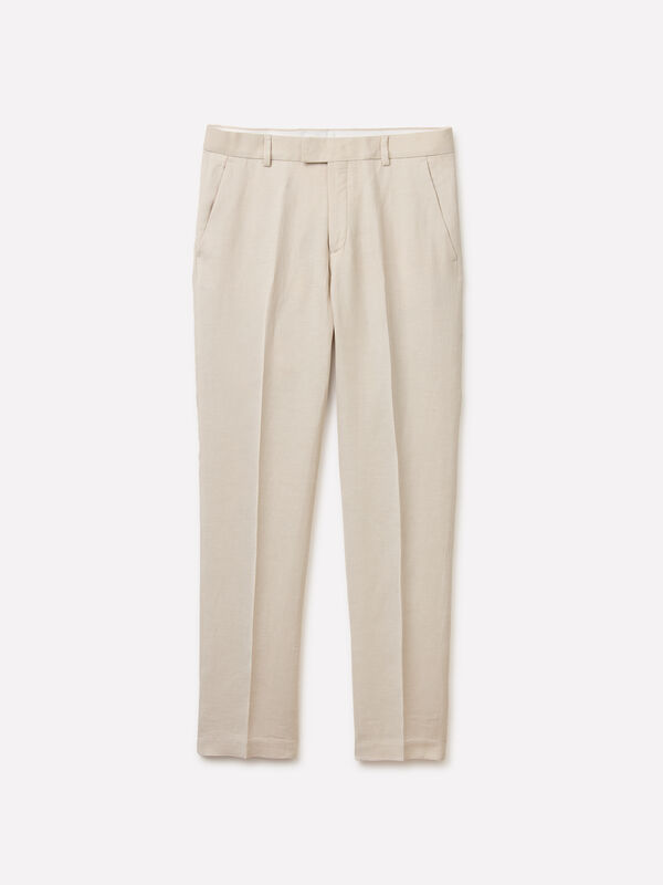 Pantaloni formali in misto lino - pantaloni slim da uomo | Sisley