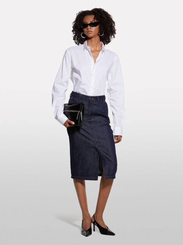 Camicia slim fit bianca Camicia slim fit bianca - camicie da donna | Sisley