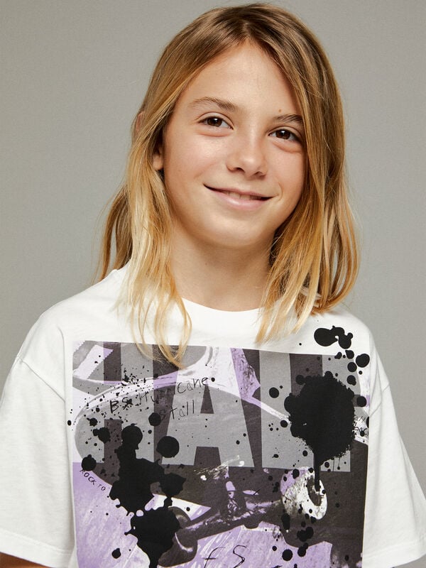 T-shirt con stampa - t-shirt manica corta da bambino | Sisley Young