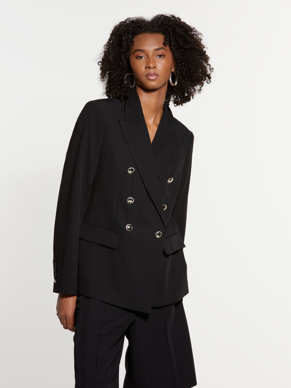 Blazer nero con bottoni gold - blazer da donna | Sisley