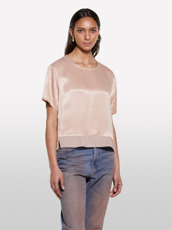 Blusa in raso rosa - bluse da donna | Sisley