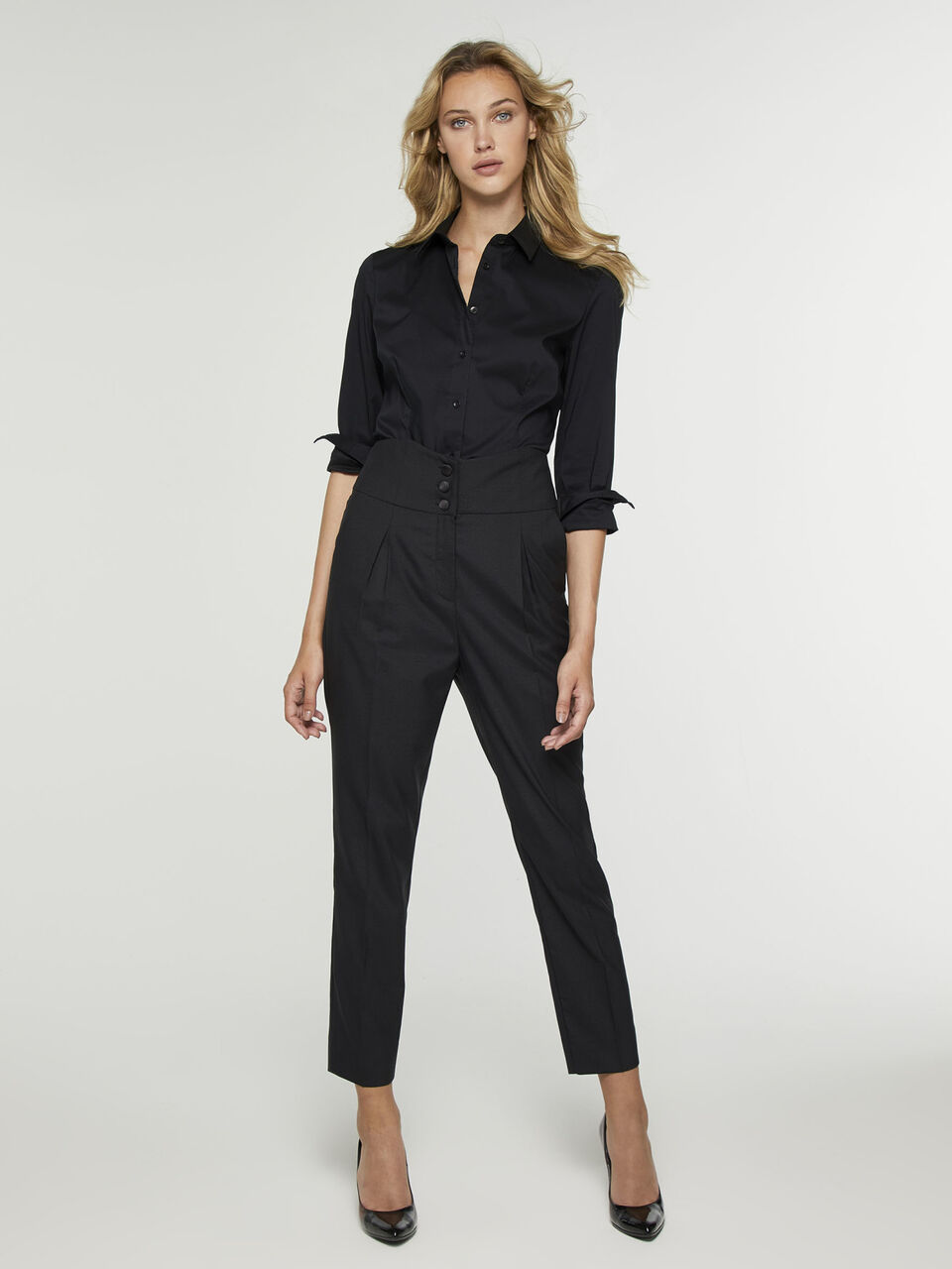 Camicia slim fit Donna image number null