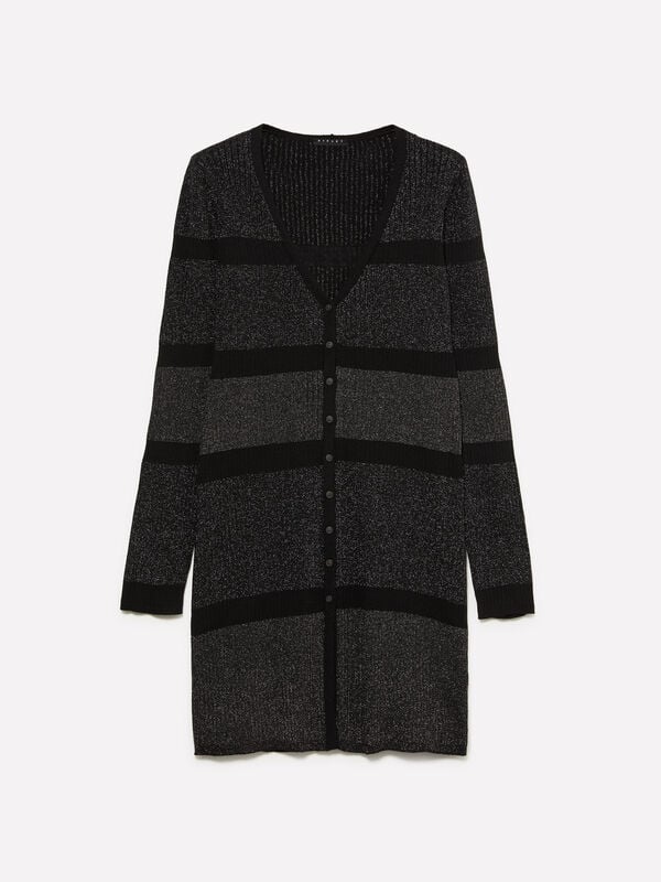 Cardigan color block con lurex Cardigan color block con lurex - cardigan da donna | Sisley