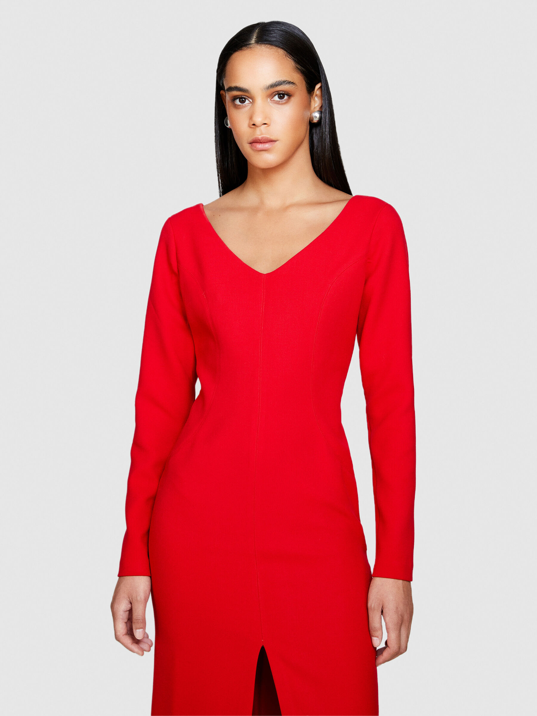 Sisley vestito top rosso