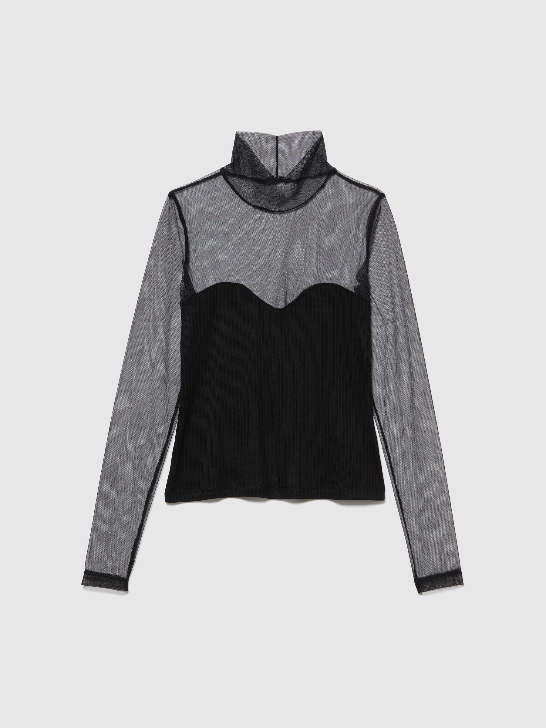 T shirt con best sale maniche tulle