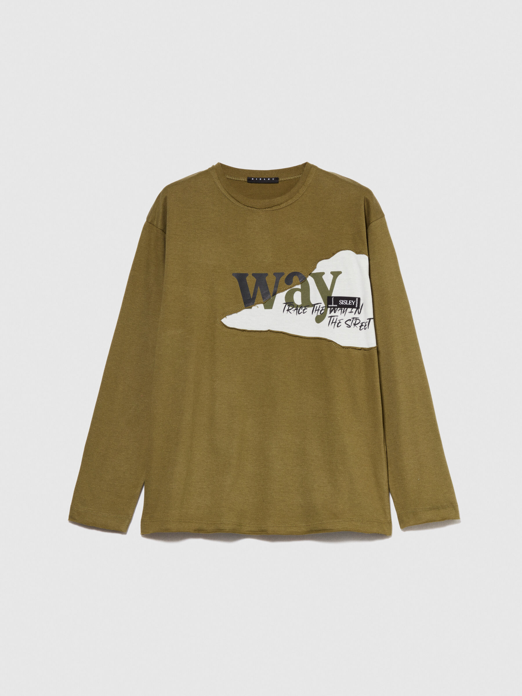 T shirt manica on sale lunga sisley