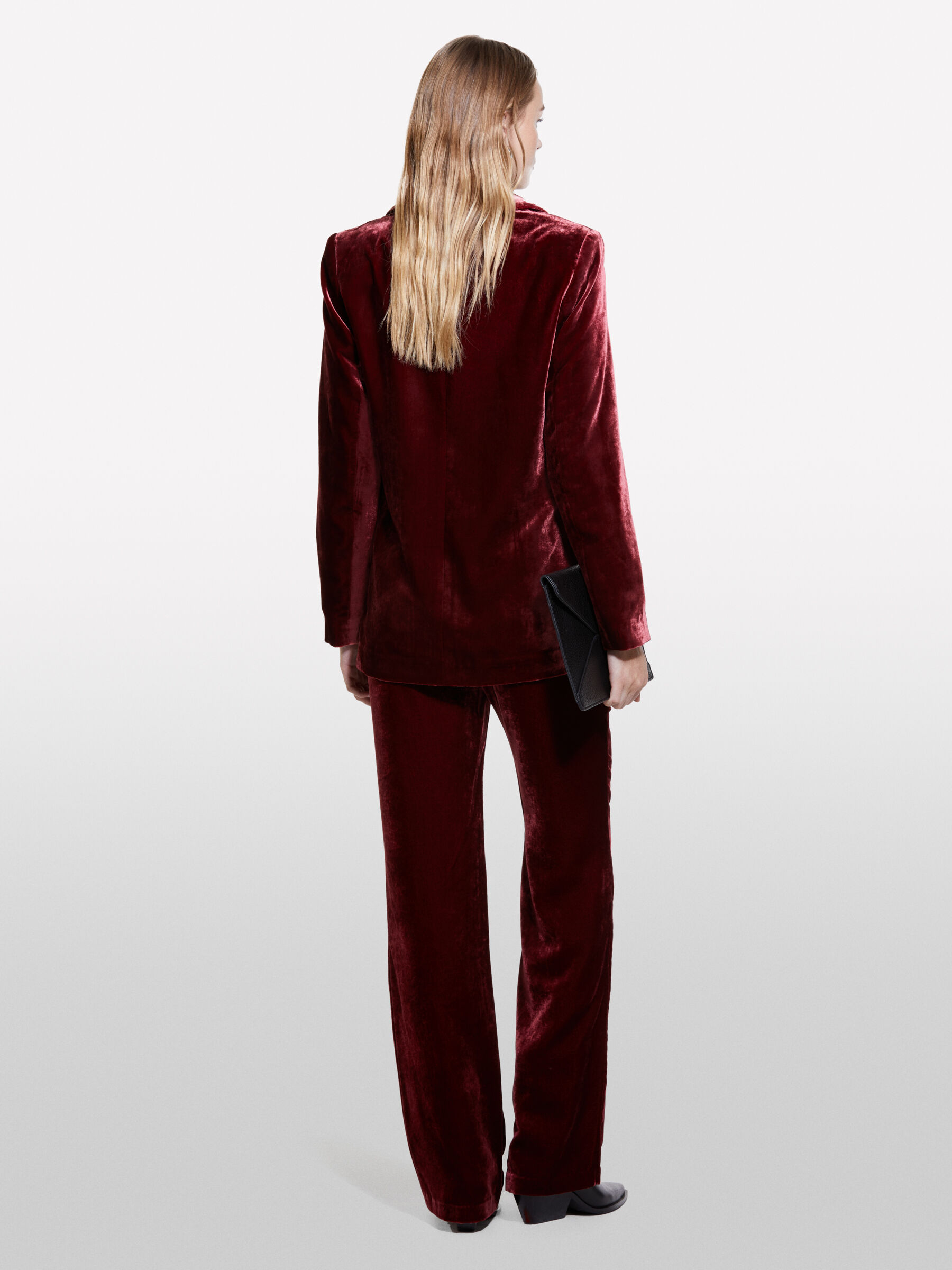 Pantaloni velluto liscio donna online