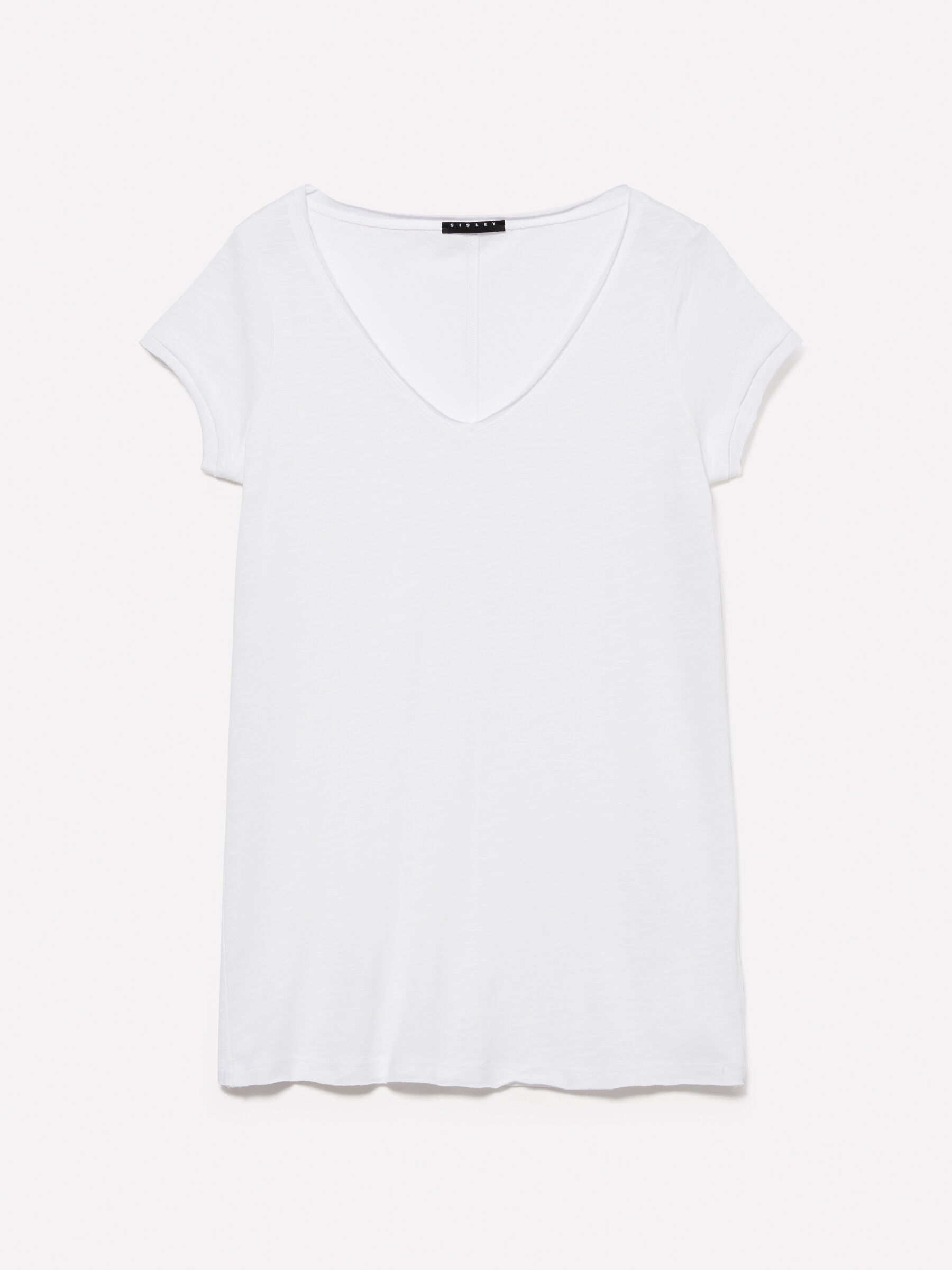 T shirt bianca scollo v clearance