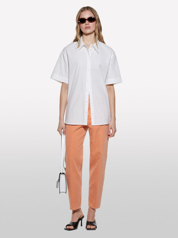 Camicia bianca con obl&ograve; - camicie da donna | Sisley
