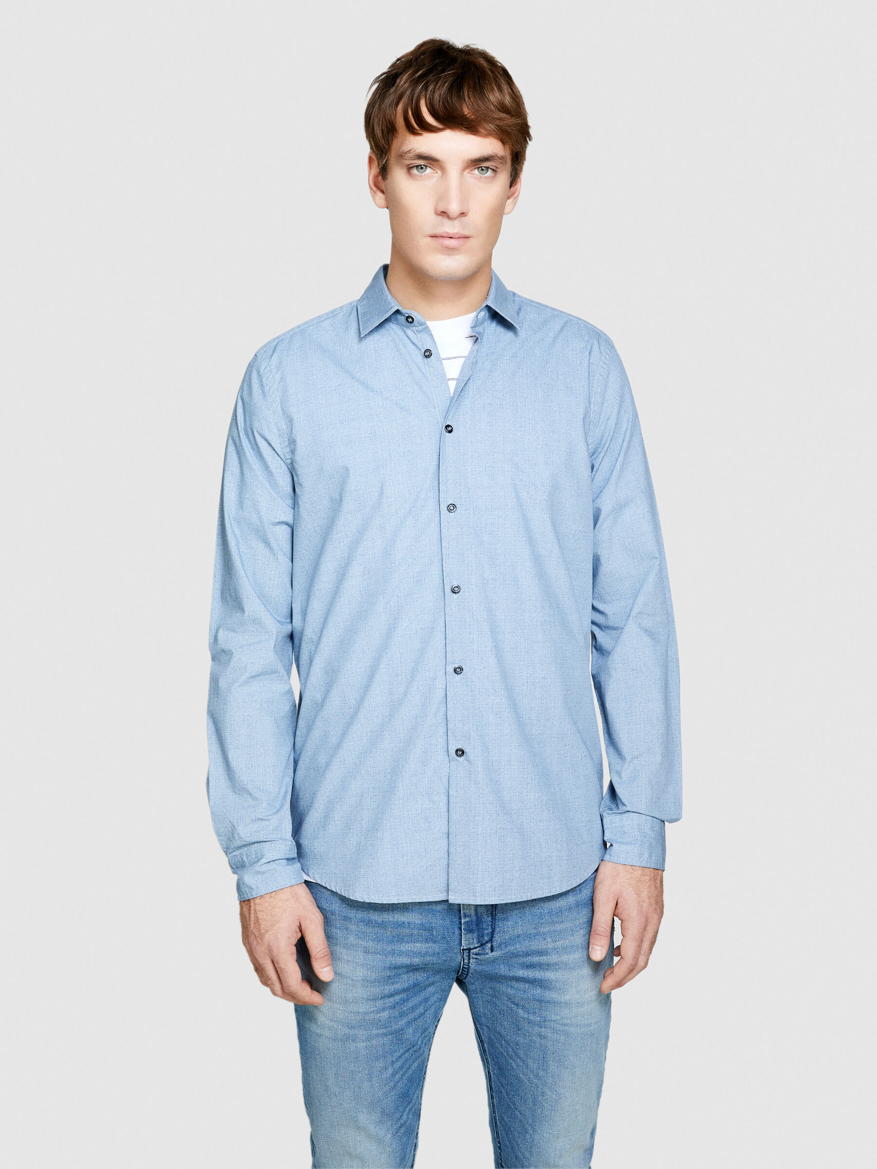 Camicia stampata Azzurro Uomo Sisley