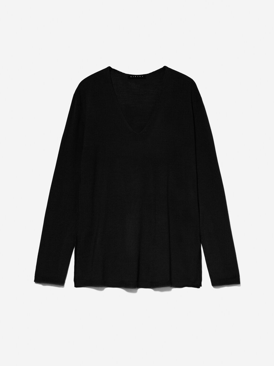 MAGLIA SCOLLO V M/L Donna image number null