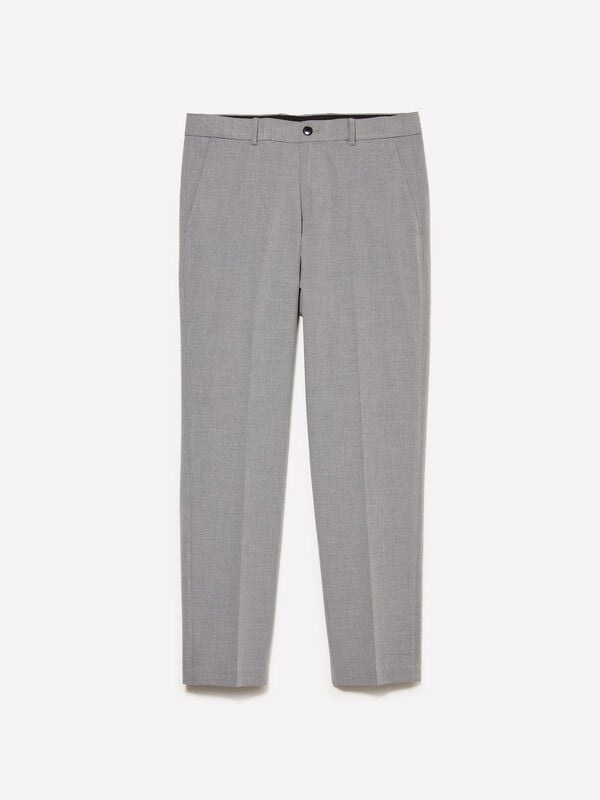 Pantaloni chino grigio chiaro Pantaloni chino grigio chiaro - pantaloni slim da uomo | Sisley