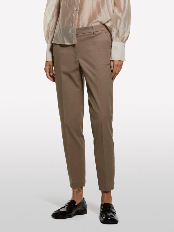 Chino slim fit marroni - Nuova Collezione Donna | Sisley