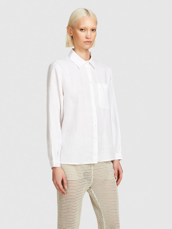 Camica 100% lino - camicie da donna | Sisley