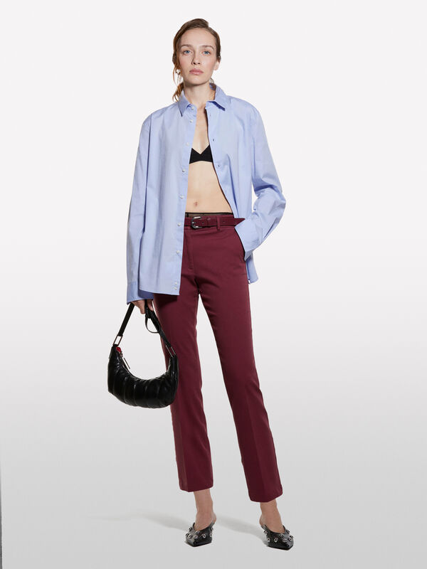 Pantaloni flare fit bordeaux - pantaloni flare da donna | Sisley