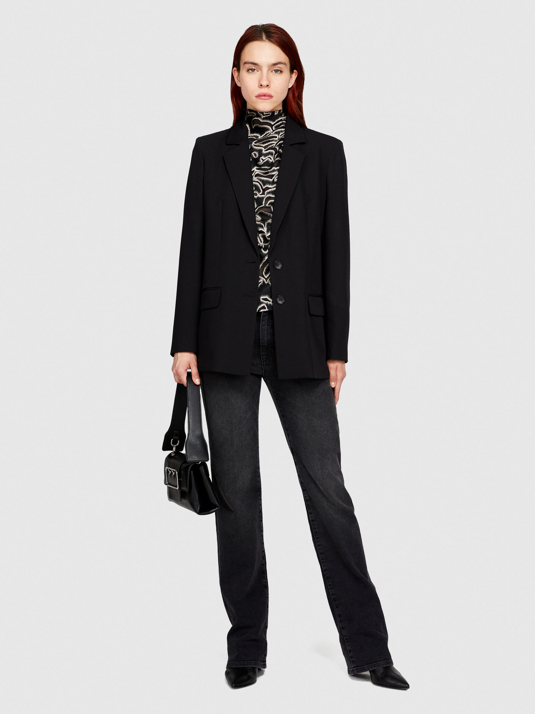Blazer monopetto Nero Donna Sisley
