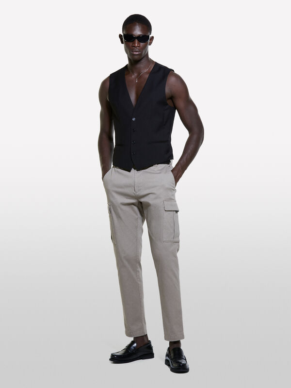 Cargo marroni slim comfort fit - pantaloni cargo da uomo | Sisley
