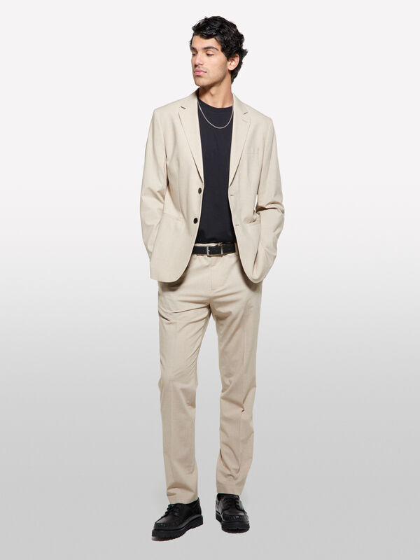 Pantaloni formali beige - pantaloni slim da uomo | Sisley