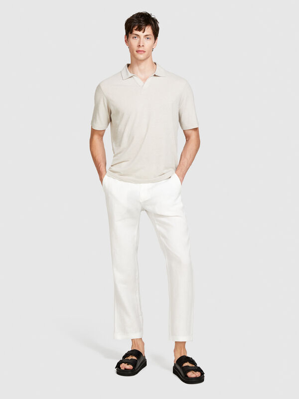 Pantaloni regular fit 100% lino - pantaloni regular da uomo | Sisley