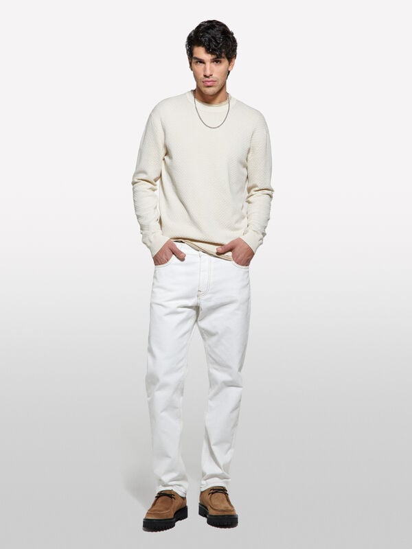 Maglia girocollo beige Maglia girocollo beige - maglie girocollo da uomo | Sisley