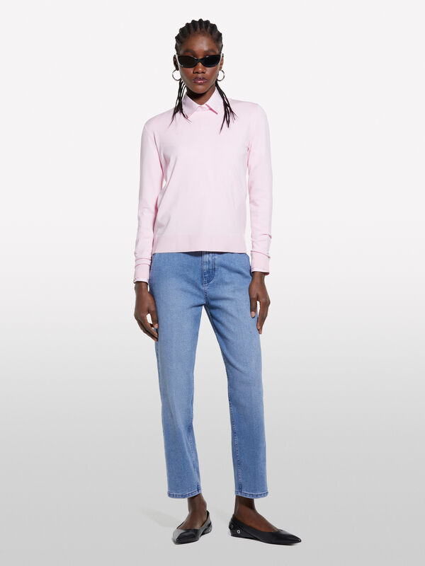 Maglia girocollo rosa - maglie girocollo da donna | Sisley