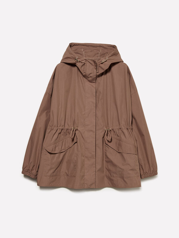 Parka corto marrone con cappuccio - giacche e giubbotti da donna | Sisley