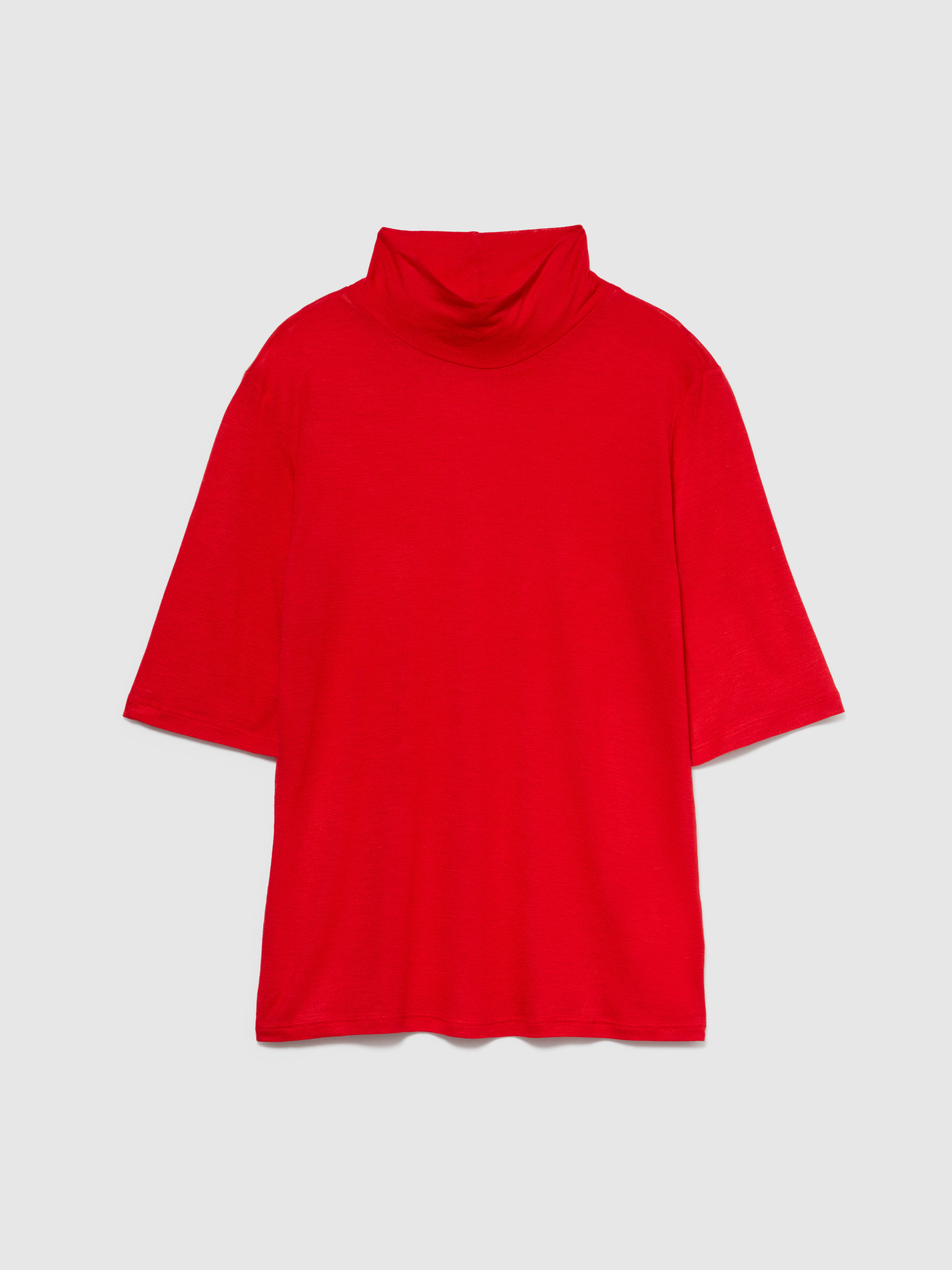 T shirt con maniche al gomito Rosso Donna Sisley