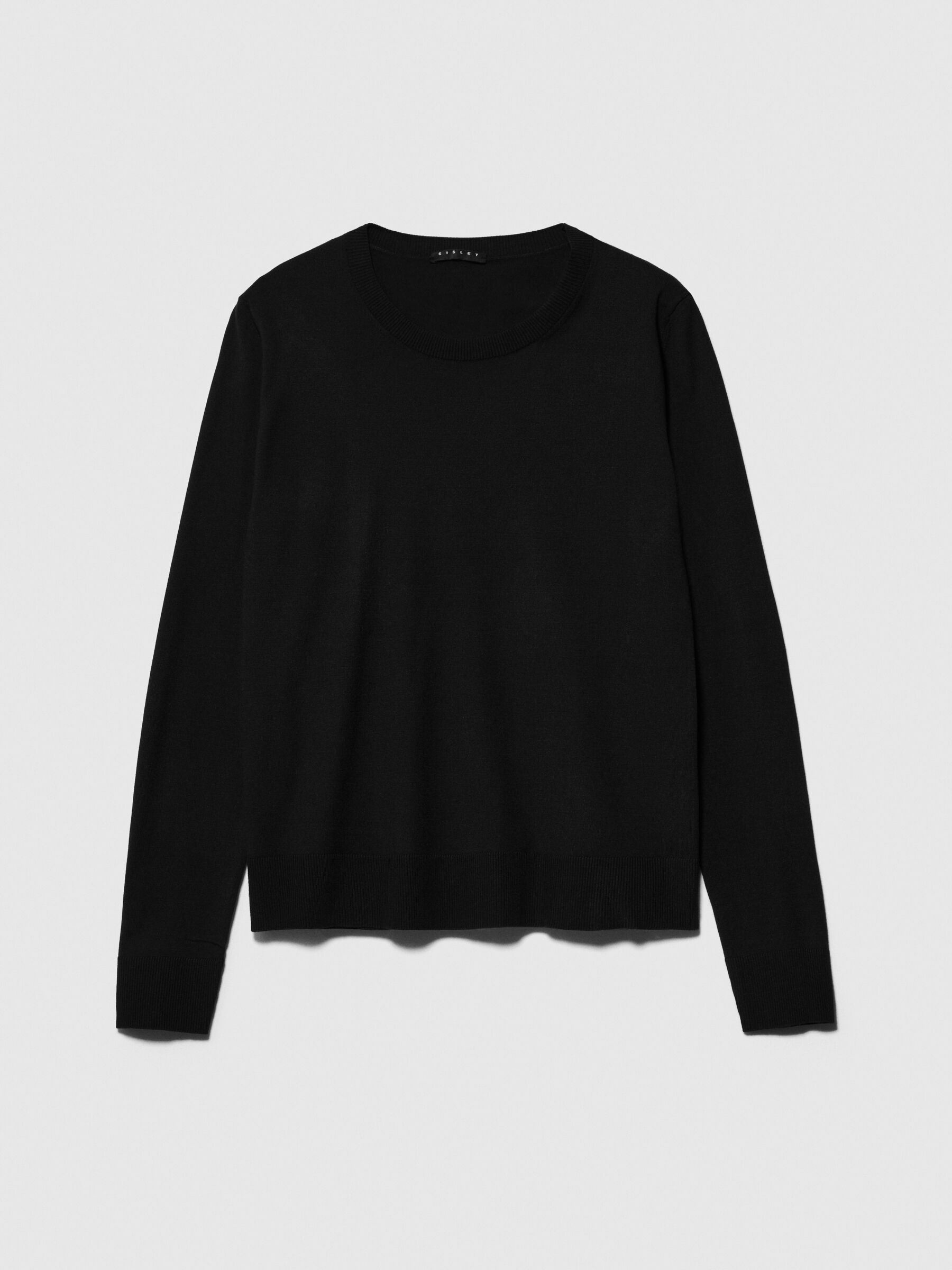 Maglia tinta unita Nero Donna Sisley