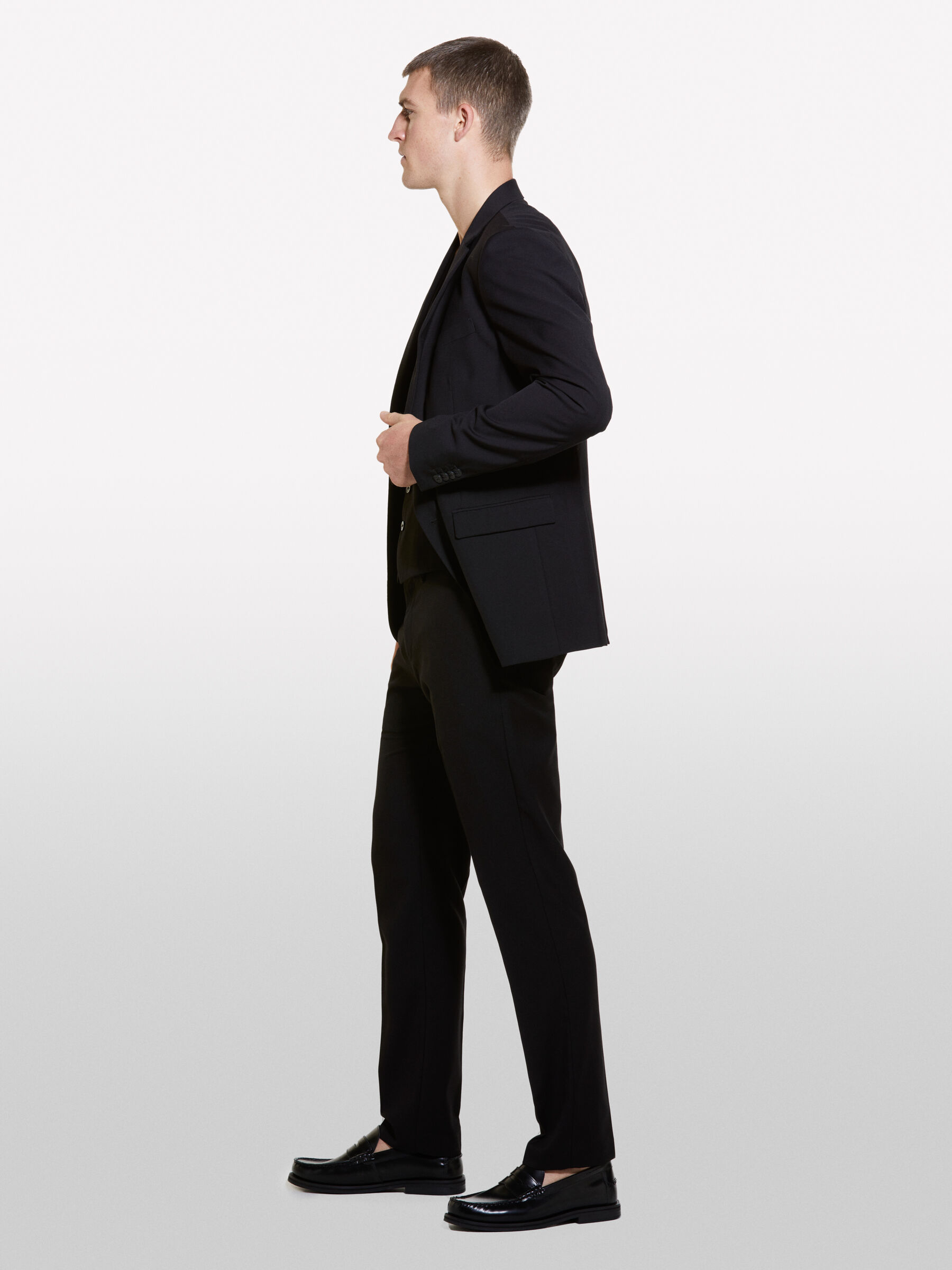 Pantaloni formali neri slim fit Nero Sisley