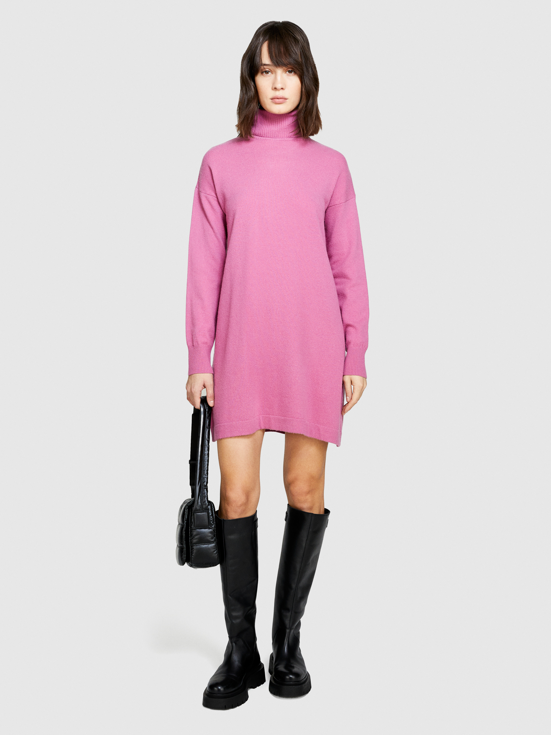 Sisley - Short Sweater Dress, Woman, Pink, Size: S
